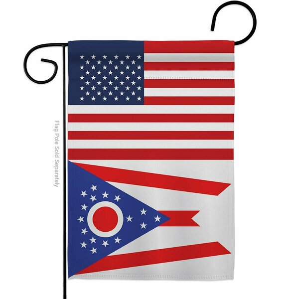 Guarderia 13 x 18.5 in. USA Ohio American State Vertical Garden Flag with Double-Sided GU4061045